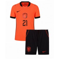 Dětský Fotbalový dres Nizozemsko Frenkie de Jong #21 MS 2026 Domácí Krátký Rukáv (+ trenýrky)